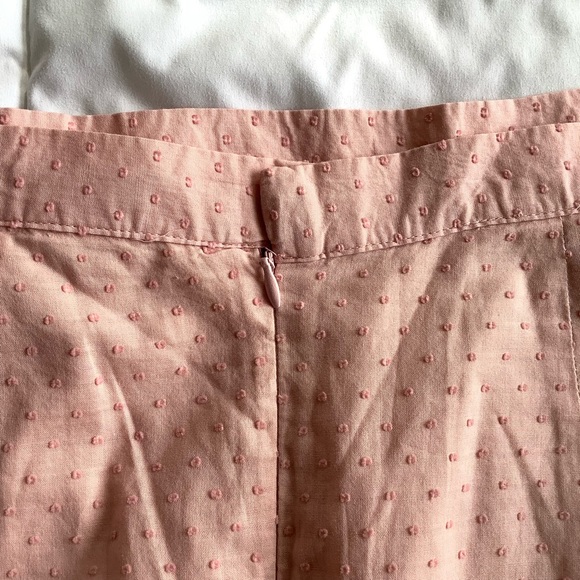 American Eagle Size 10 Pink A Line Skirt Dotted Lined Front Pockets Cotton NEW - Picture 6 of 7